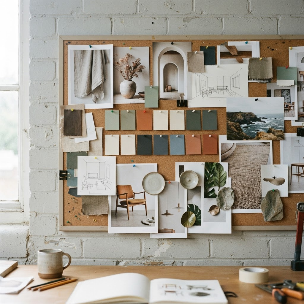 Palette and reference board for the series